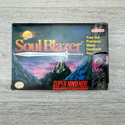 SoulBlazer (SNES) - (Cart + Box + Manual)