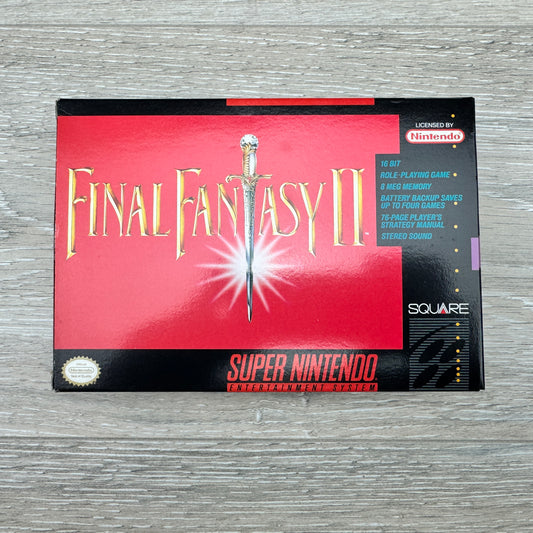 Final Fantasy II (SNES) - (Cart + Box + Manual + Map)