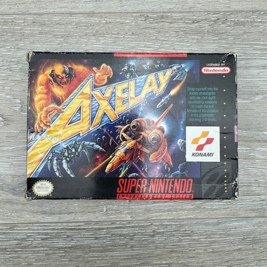 Axelay (SNES) - (Cart + Box + Manual)