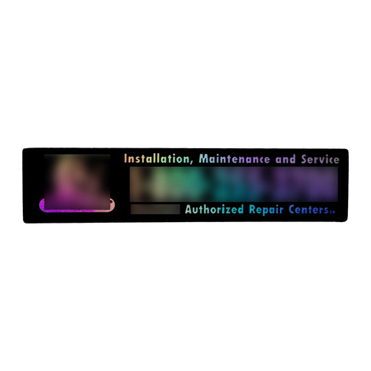 "64" Rear Service Decal (Midnight Holo)