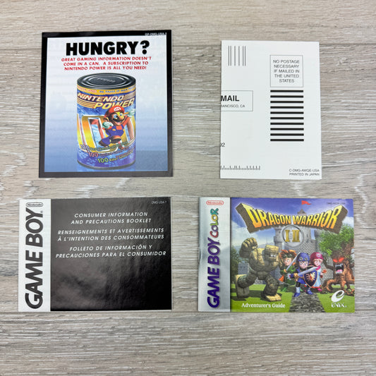 Dragons Warrior I & II (Game Boy Color) - (Cart + Box + Manual)