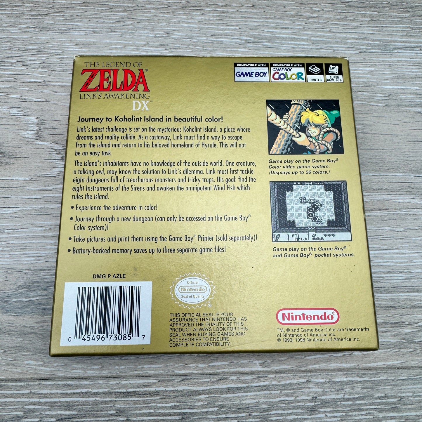 Legend of Zelda: Links Awakening DX (Game Boy Color) + (Cart + Box + Manual)